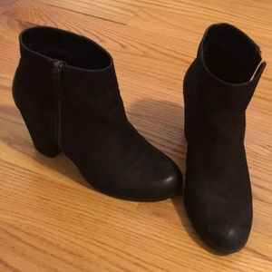 BP black leather booties